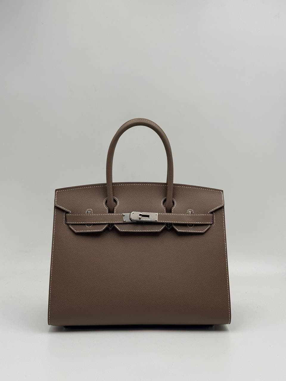 Hermès Birkin 30 Sellier Étoupe Epsom front with lock and clochette — 3
