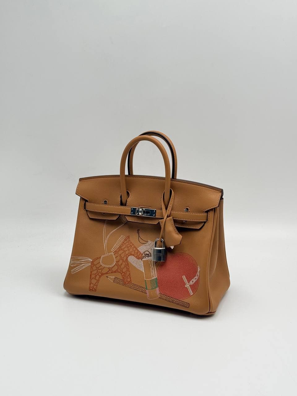 Hermès Birkin 25 In and Out Biscuit Swift with X-ray print and lock