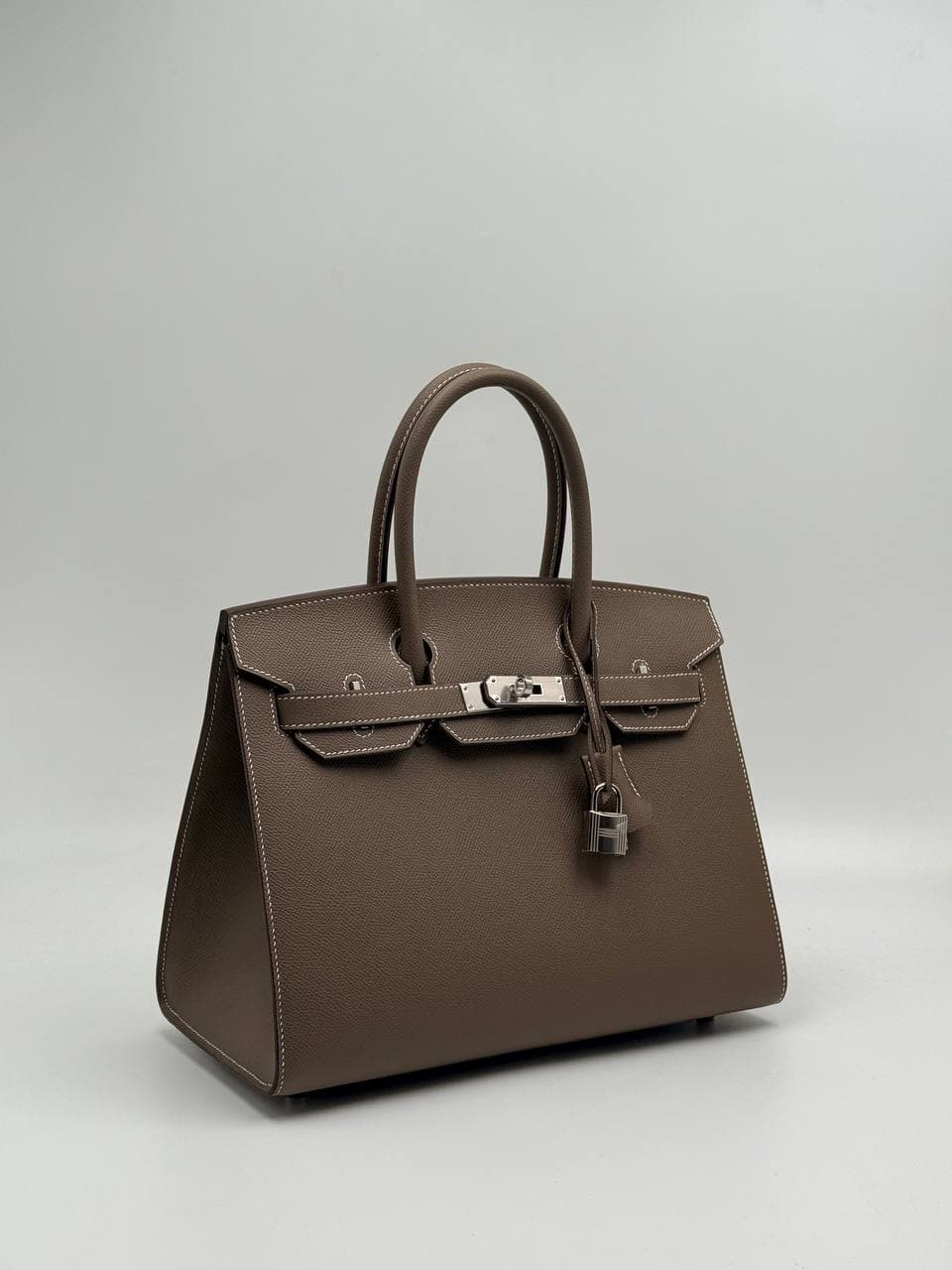 Hermès Birkin 30 Sellier Étoupe Epsom front with lock and clochette
