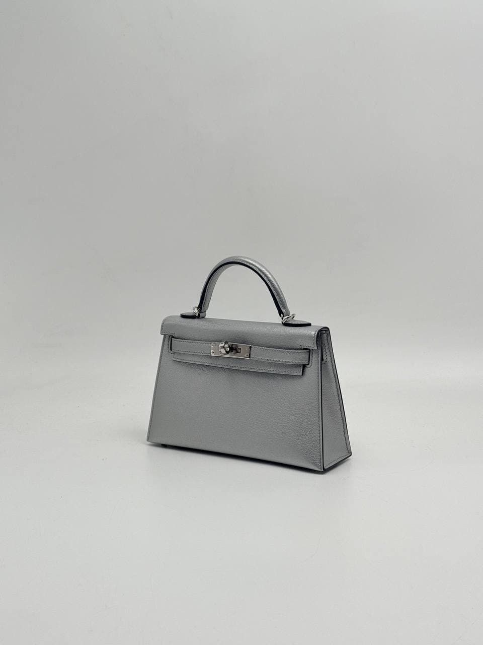 Hermès Kelly Mini II Argent Chamkilight front — 3